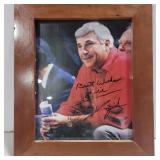 Autographed framed picture of Bob Knight
