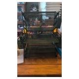 7 tier paper organizer with side storage bins