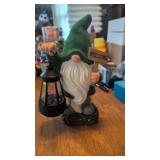 Cute little garden gnome.  Approx 10 inches tall.