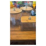 3 piece plastic canister set with scoops