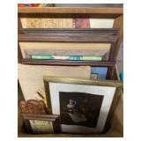 Lots of decorative wall hangings, and framed