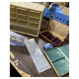 Two small hinged containers for jewelry or