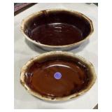 McCoy Pottery Brown Drip Glaze oval dishes