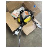 Straight finish nails, auger bits, headphone