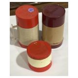 (3) vintage Aladdin brand thermos containers
