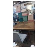 Square top high dining table with 2 chairs 4ft x