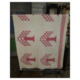 Vintage Tree of Life quilt. 72' wide x 82' long.