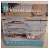 New 10pc glass food storage set