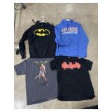 Batman and Captain America hoodies, wonder woman