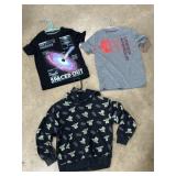 Youth under Armour, Star Wars, and space shirts