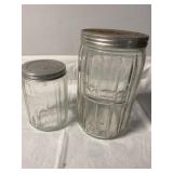 Hoosier cabinet glass coffee jar And tea jar