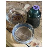 Advertising ashtrays and glass insulator