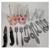 Vintage Glasses & Edward Don & Co. Flatware