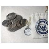 30 Kennedy half dollars mixed years