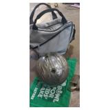Galaxie 300 silver bowling ball with bag