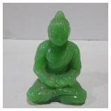 Glass Buddha figure 4in
