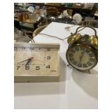 Blessing wind up brass alarm clock and VTG sun