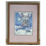 Original signed watercolor 1861 of 7500, artist