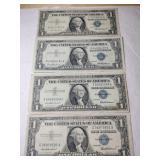 4 1957 blue sale silver certificate 1$