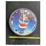 Pepsi-Cola advertising wall clock, crack in