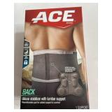 New ACE back stabilizer w/lumbar support