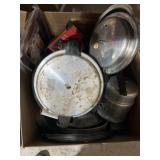 New and vintage bakeware, pressure cookers, etc.