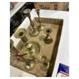 Brass candleholders