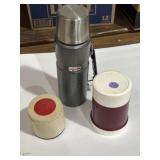 (3) Thermos brand thermos containers