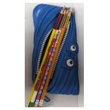 Vtg Zip it Zipit Pencil Holder Carrier With
