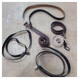 6 misc belts some wear on them