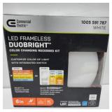 6 inch LED frameless recess light kit