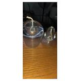 Glass rope wick oil candles