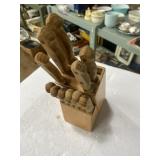 Kitchen Knife set in wood block