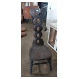 Oriental style dragon back hand carved wooden