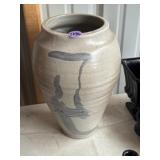 13-14' Tall pottery vase, signed