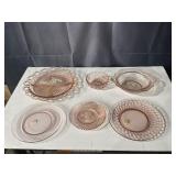 Pink depression glass
