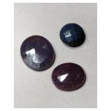 2 dark purple 1 dark blue cultured stones mixed