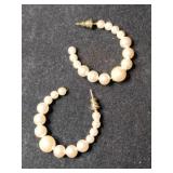 Pearl hoop earrings