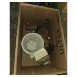 Bell , candle stand, ceramic plant pot and and