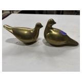 Vintage brass doves