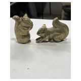 brass squirrel figurines
