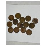Indian head & wheat cents mix, mostly Indian heads