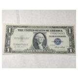 1935 blue seal silver certificate $1