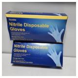 Sealed 200  sz. M Disposable  Nitral gloves blue