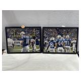 Two framed Colts photographs Peyton Manning