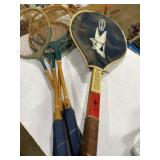 4 Backgammon and 1 racket ball racket