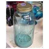 vintage aqua blue Ball 'Perfect Mason' glass