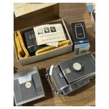 Vintage Polaroid land cameras one in original box