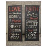 2 pc Wall Plaques - both 8x20