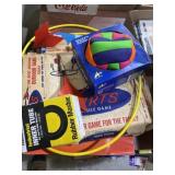 Jarts game, volleyball, inner tube and more